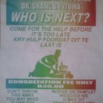 Charlatan pamphlets handed out in Cape Town